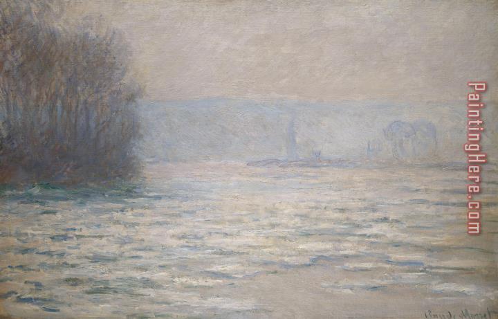 Claude Monet Floods On The Seine Near Bennecourt